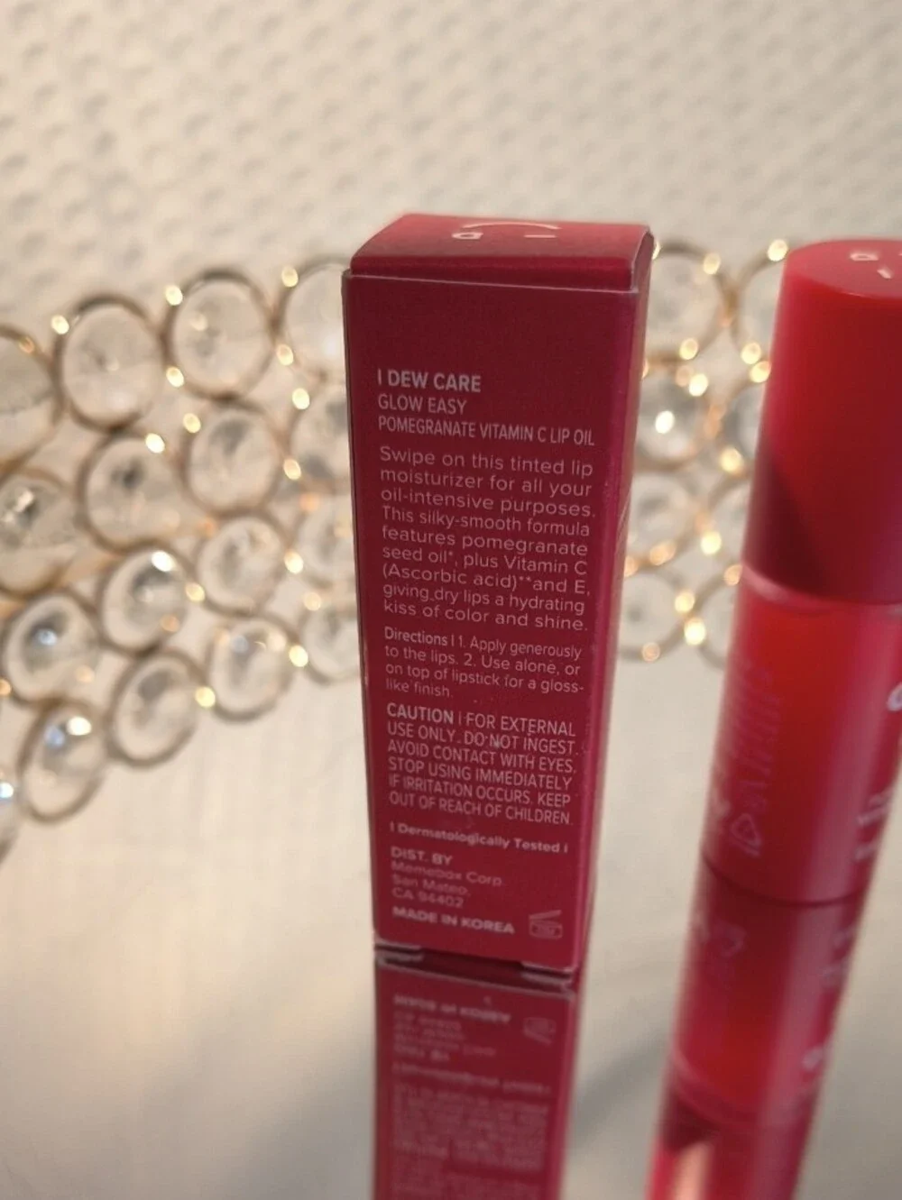 I Dew Care Glow Easy Pomegranate Vitamin C Lip Oil —